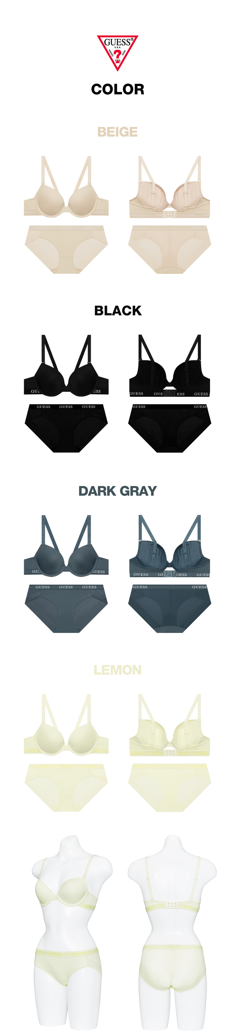 [🛍️4Colors] 브레스트 브라팬티세트 상세 이미지 3