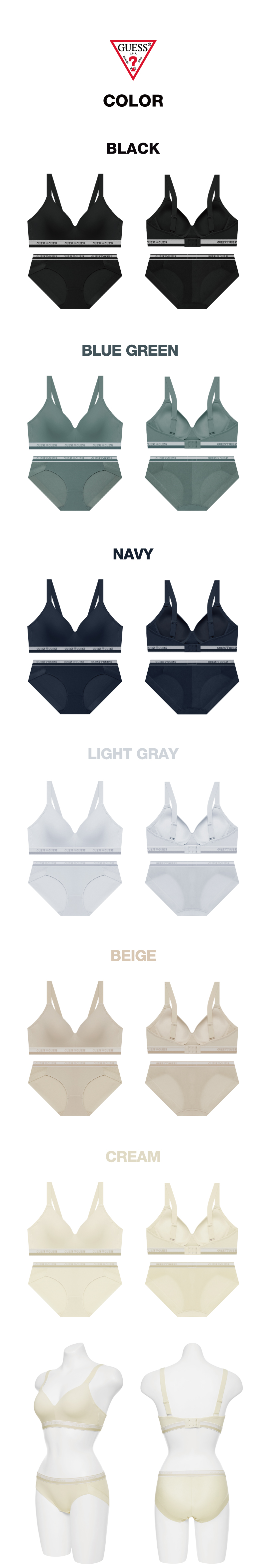 [🚚직진] 와이드스트랩 노와이어 브라팬티세트 6Colors 상세 이미지 3